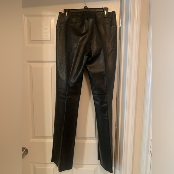 Vintage Black Leather Pants by Cache - size 8 - Picture 2 of 3